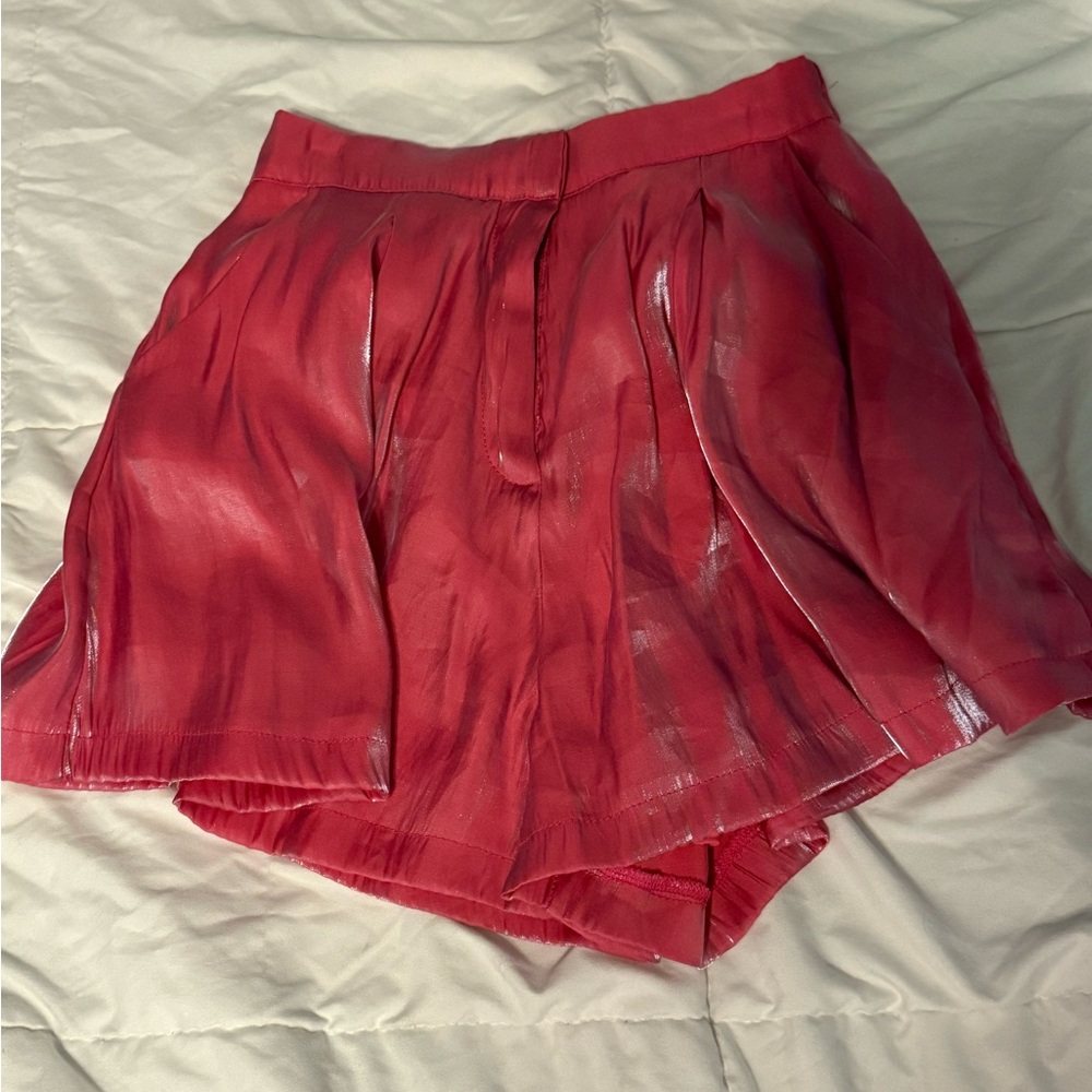 Glam Pink Shimmer Shorts